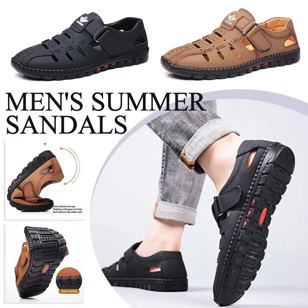 Summer Men Sandals Genuine Leather Men Casual Shoes Outdoor Men Leather Sandals For Men Beach Shoes Roman Shoes Plus Size 40-44
Summer Men Sandals Genuine Leather Men Casual Shoes Outdoor Men Leather Sandals For Men Beach Shoes Roman Shoes Plus Size 40-44