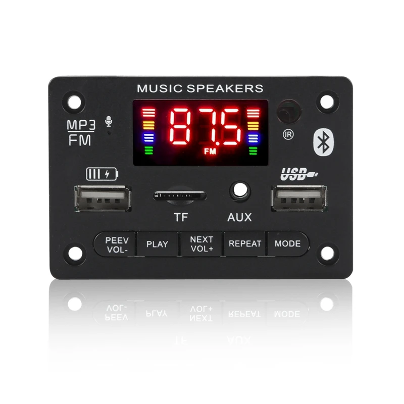 

12V-24V 80W Home Digital Amplifiers Audio Bass Audio Amplifier Bluetooth Decoder Board Hifi FM USB Auto Music Speakers