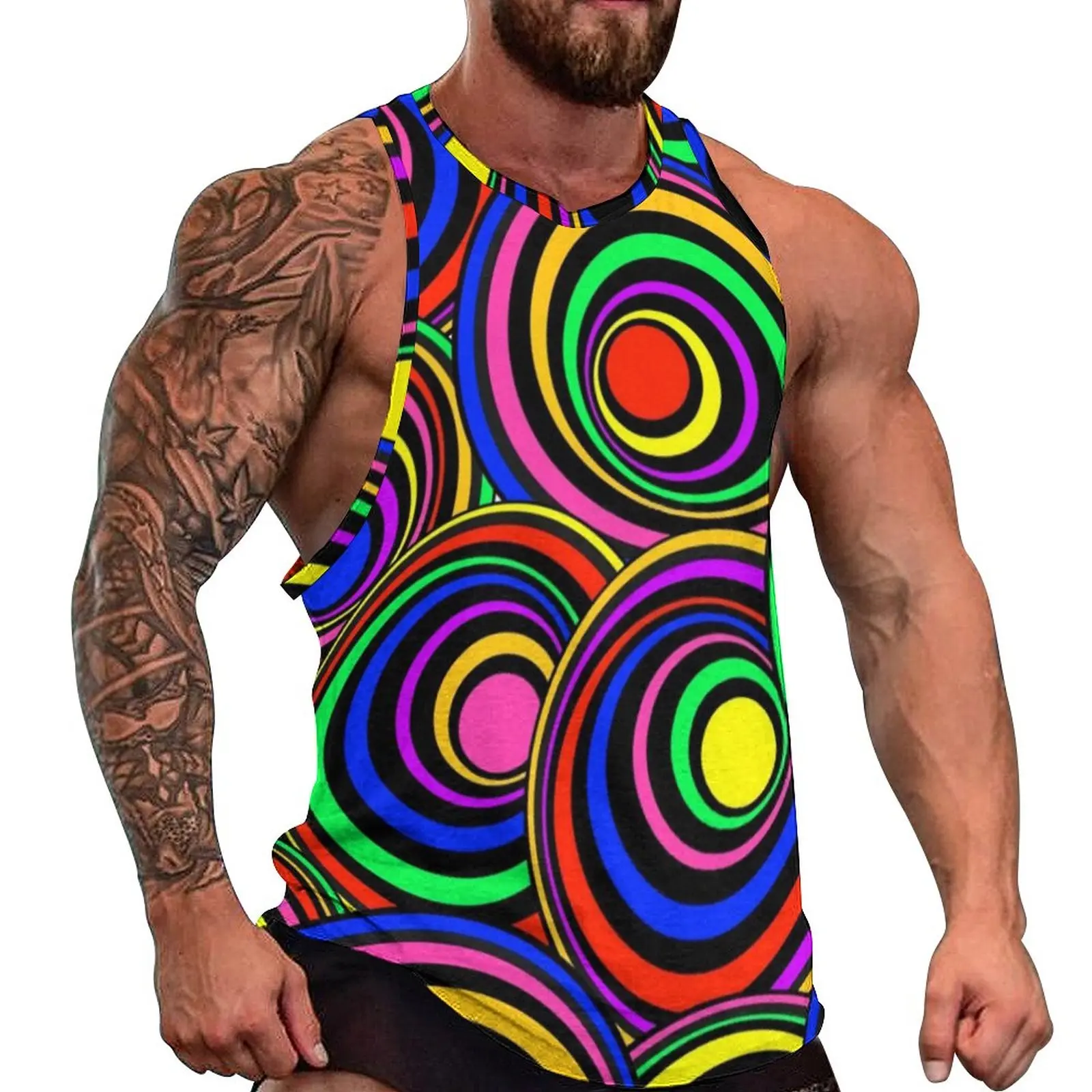 Trippy Psychedelic Tank Top Circles Op Art Pattern Fashion Tops Summer Workout Male Graphic Sleeveless Vests Plus Size 4XL 5XL
Trippy Psychedelic Tank Top Circles Op Art Pattern Fashion Tops Summer Workout Male Graphic Sleeveless Vests Plus Size 4XL 5XL