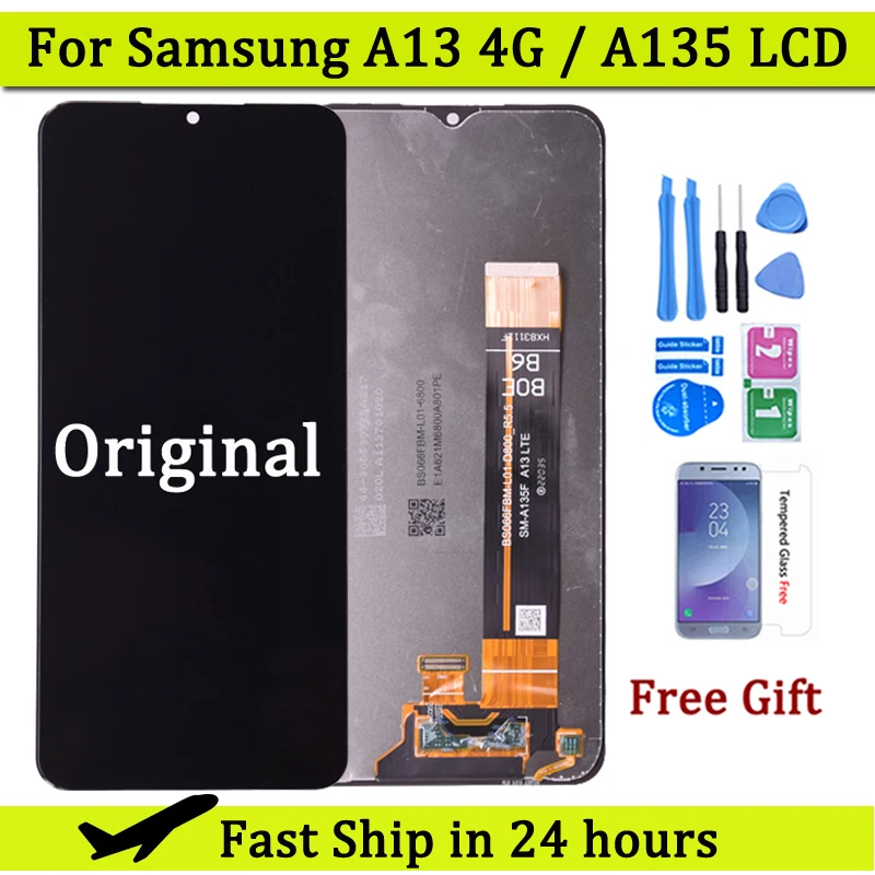 Original 6.6'' For Samsung Galaxy A13 4G A135 LCD Display Touch Screen Digitizer For Samsung A13 LTE A135F A135U A135U1 LCD
Original 6.6'' For Samsung Galaxy A13 4G A135 LCD Display Touch Screen Digitizer For Samsung A13 LTE A135F A135U A135U1 LCD