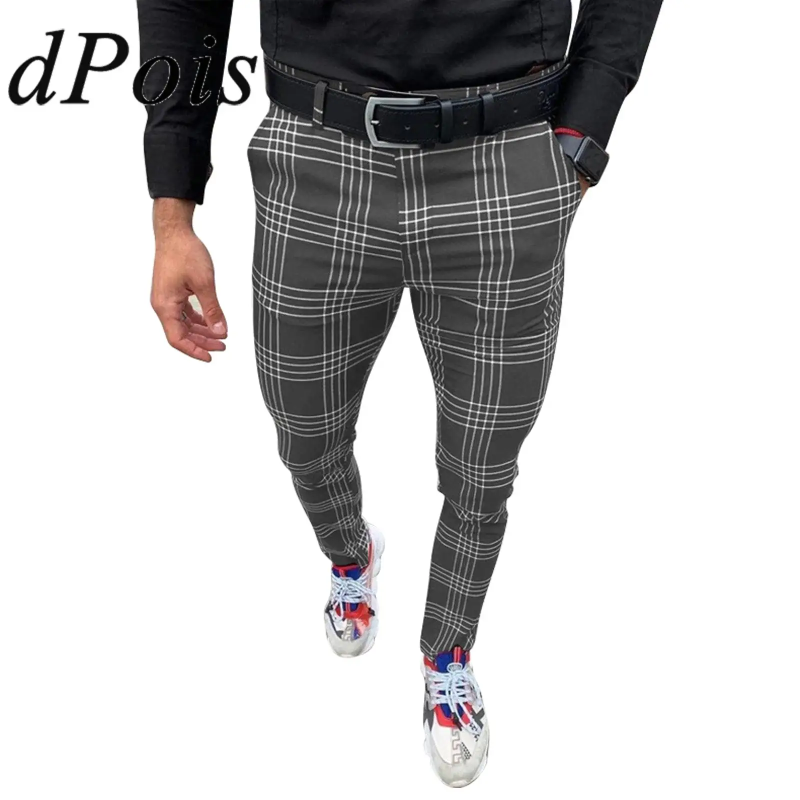 Mens Handsome Skinny Fit Pants Classic Plaid Skinny Long Pants for Casual Business Office Pencil Pants Man Trousers
Mens Handsome Skinny Fit Pants Classic Plaid Skinny Long Pants for Casual Business Office Pencil Pants Man Trousers