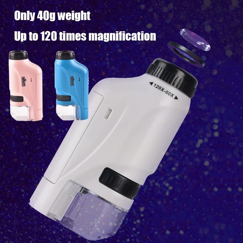 Microscope Kids Science Toy Kit 60-120x Educational Mini Pocket Handheld Microscope with LED Light Outdoor Children Stem Toy
Microscope Kids Science Toy Kit 60-120x Educational Mini Pocket Handheld Microscope with LED Light Outdoor Children Stem Toy