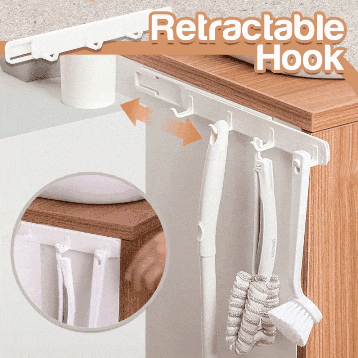 4 Row Hook Hanger Plastic Punch-Free Hooks Wall Mount Telescopic Pull-Out Design Kitchen And Bathroom Accessories Supplies
4 Row Hook Hanger Plastic Punch-Free Hooks Wall Mount Telescopic Pull-Out Design Kitchen And Bathroom Accessories Supplies
