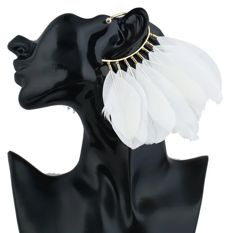 1pcs Bohemian White Black Feather Ear Cuff For Women Earless Hang Clip Earrings Without Piercing Fashion Jewelry
1pcs Bohemian White Black Feather Ear Cuff For Women Earless Hang Clip Earrings Without Piercing Fashion Jewelry