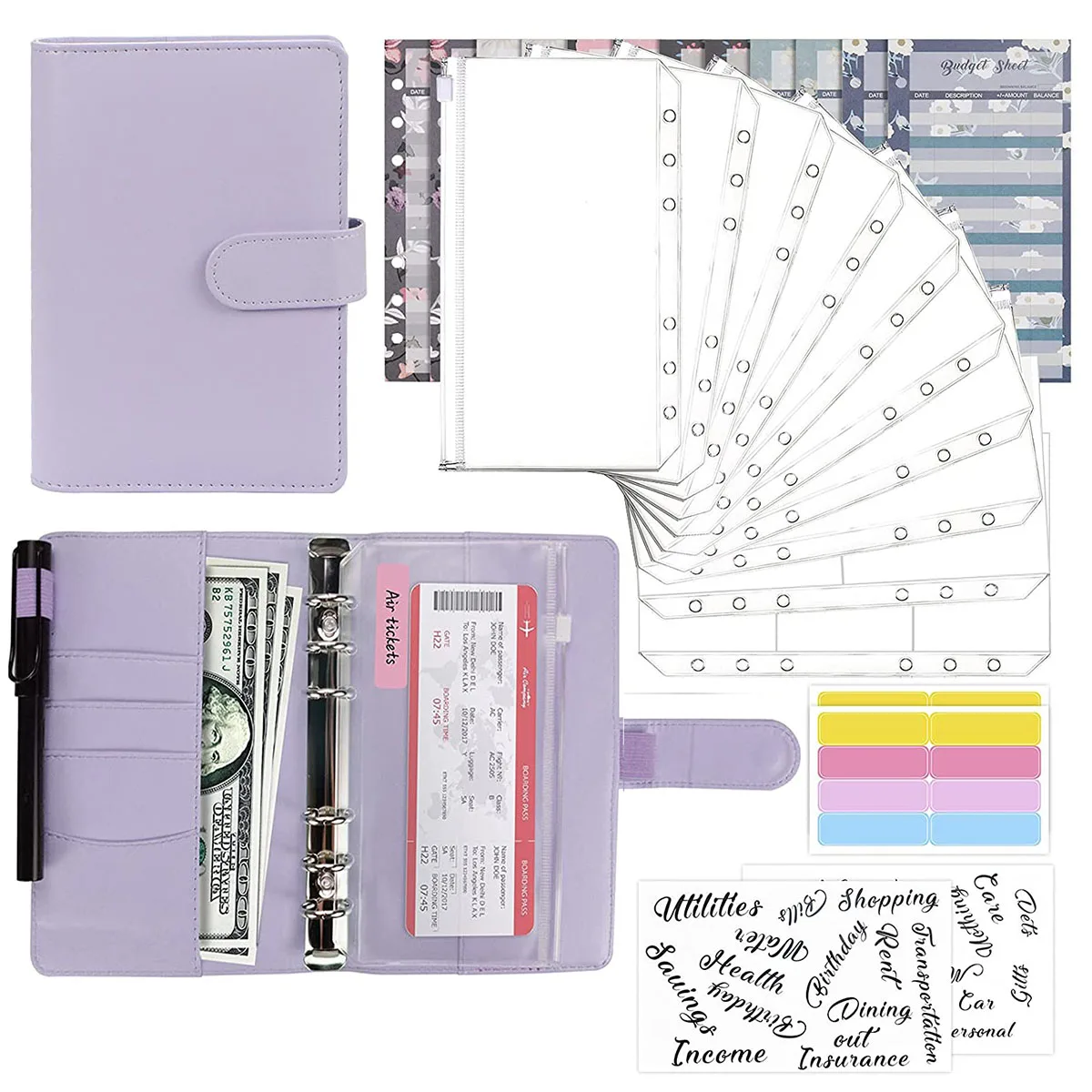 28Pcs Budget Binder with Cash Envelopes, Cash Organizer Money Saving Binder Cash Envelopes for Budgeting and Finances Management
28Pcs Budget Binder with Cash Envelopes, Cash Organizer Money Saving Binder Cash Envelopes for Budgeting and Finances Management