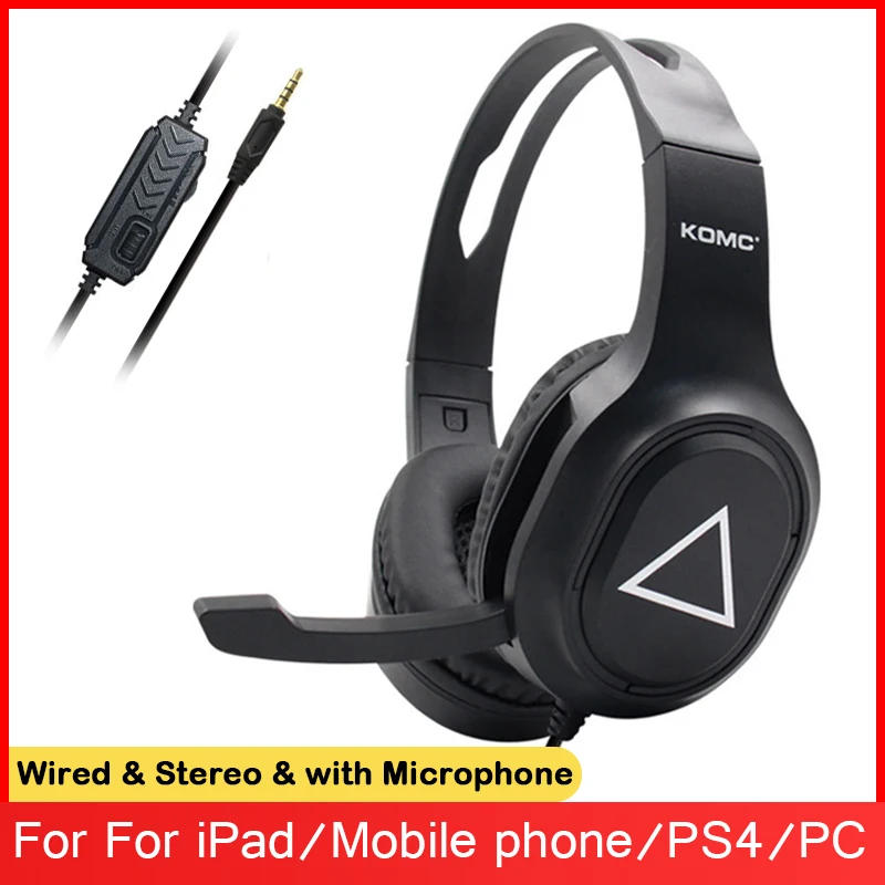 Gaming Headset Over-Ear Stereo Game Headphone Wired PS With Microphone 3.5mm Audio Cable For iPad Tablet/Mobile Phone/PS4/PC
Gaming Headset Over-Ear Stereo Game Headphone Wired PS With Microphone 3.5mm Audio Cable For iPad Tablet/Mobile Phone/PS4/PC