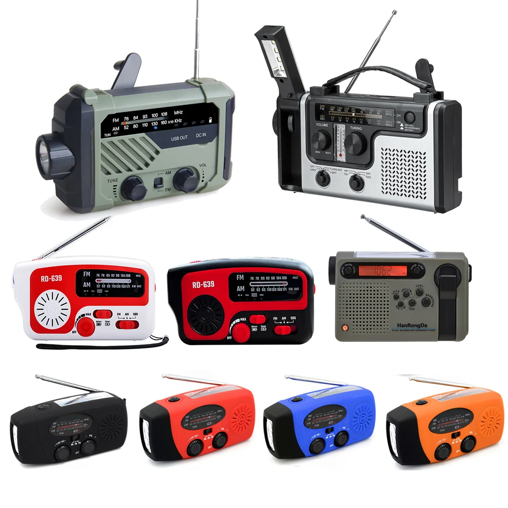 5000/2000mAh Portable Radio Multifunctional Hand Crank Solar USB Charging FM AM WB NOAA Weather Radio Emergency LED Flashlight
5000/2000mAh Portable Radio Multifunctional Hand Crank Solar USB Charging FM AM WB NOAA Weather Radio Emergency LED Flashlight
