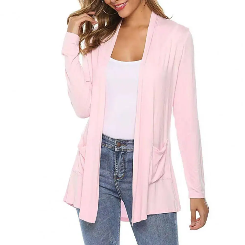 Women Casual Cardigan Coat Jacket All-matched Long Sleeves Open Stitch Spring Jacket Solid Pockets Women Clothes Streetwear
Women Casual Cardigan Coat Jacket All-matched Long Sleeves Open Stitch Spring Jacket Solid Pockets Women Clothes Streetwear
