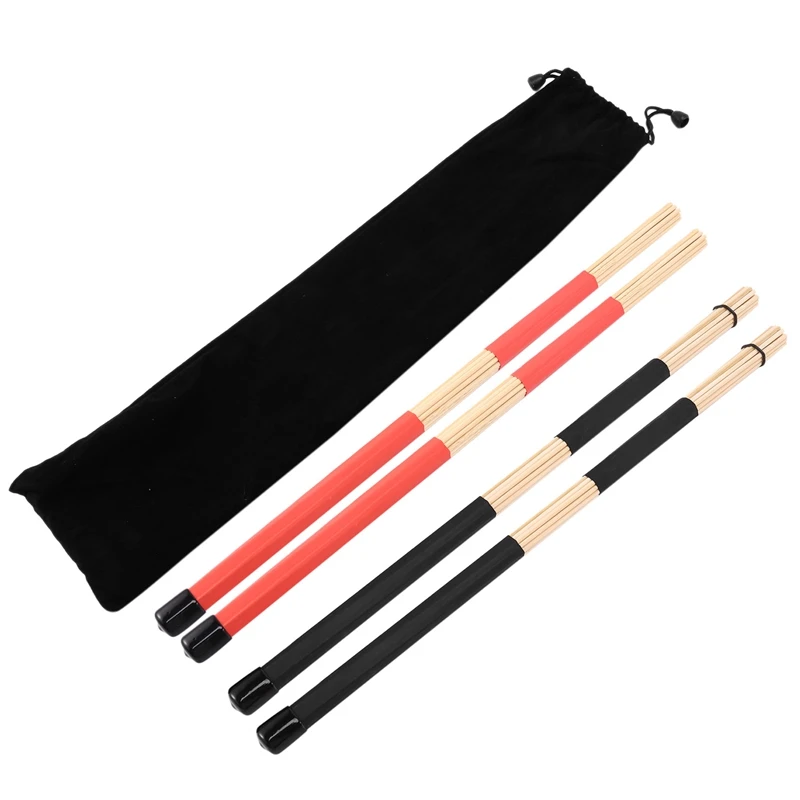 2 Pairs Drum Sticks Brushes Rute Jazz Drumsticks Practical Drumsticks For Skilled Drummers To Create New Sound Of Drum 
2 Pairs Drum Sticks Brushes Rute Jazz Drumsticks Practical Drumsticks For Skilled Drummers To Create New Sound Of Drum