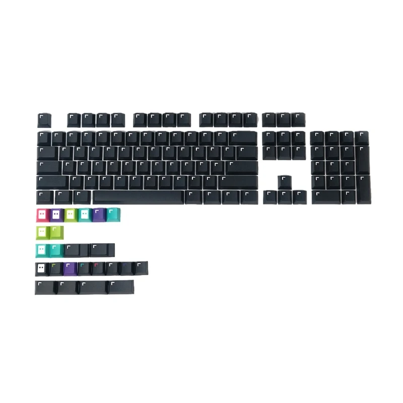 

128 шт. колпачки для клавиш PBT Dye Sub, Набор колпачков для клавиш для механической игровой клавиатуры Cherry