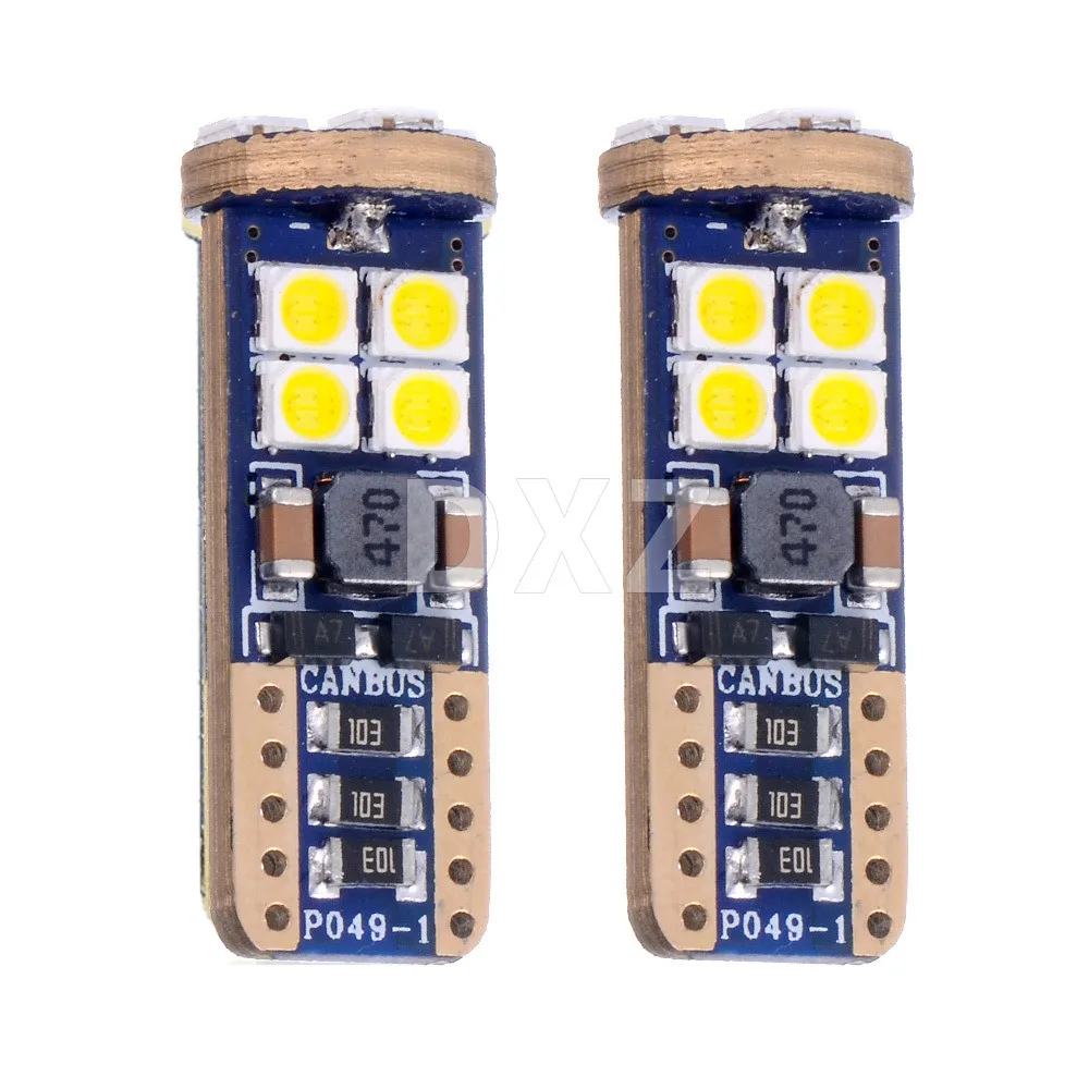 2Pcs Auto T10 LED Lights 2835 12SMD W5W LED Bulb Canbus No Error Car Interior Lighting Automotive Dome Lamp 6500K White
2Pcs Auto T10 LED Lights 2835 12SMD W5W LED Bulb Canbus No Error Car Interior Lighting Automotive Dome Lamp 6500K White