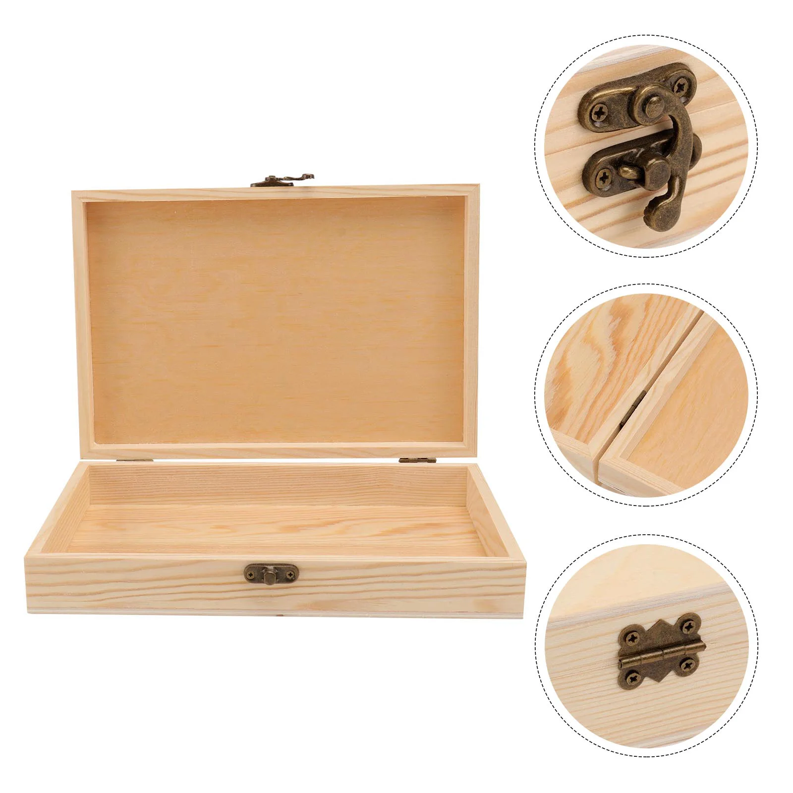 Unfinished Wood Storage Box Locking Stash Box Wooden Treasure Box Vintage Jewelry Box Cigar Storage Box Mini Portable Tool Box
Unfinished Wood Storage Box Locking Stash Box Wooden Treasure Box Vintage Jewelry Box Cigar Storage Box Mini Portable Tool Box