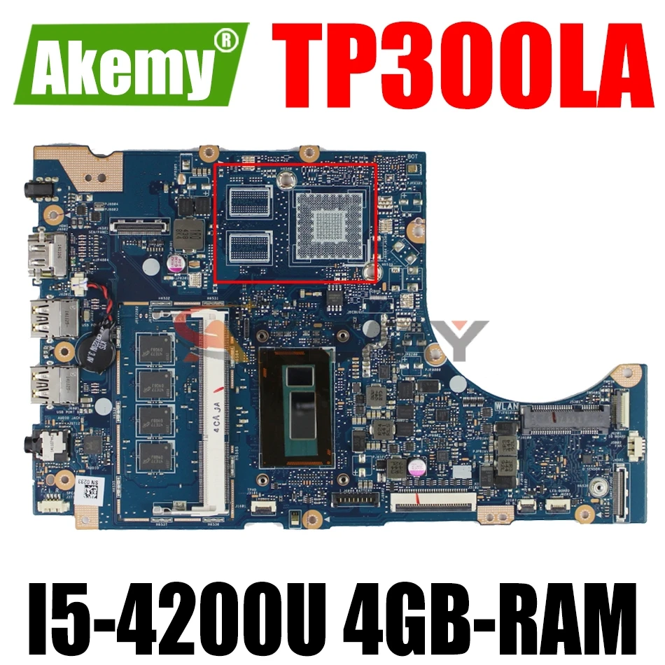 AKEMY TP300LA_MB LaptopMotherboard For ASUS Transformer Book Flip TP300LA TP300LD TP300L Original Mainboard 4GB-RAM I5-4200U UMA
AKEMY TP300LA_MB LaptopMotherboard For ASUS Transformer Book Flip TP300LA TP300LD TP300L Original Mainboard 4GB-RAM I5-4200U UMA