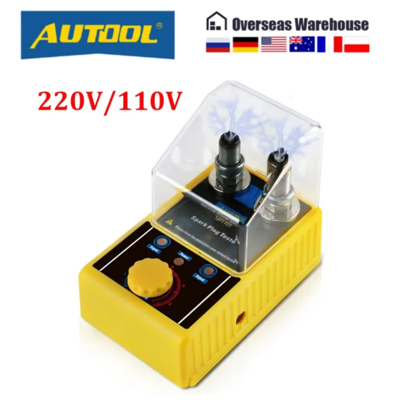 

AUTOOL SPT101 220V 110V Car Spark Plug Tester Ignition Testers Double Hole Analyzer Automotive Diagnostic Tool