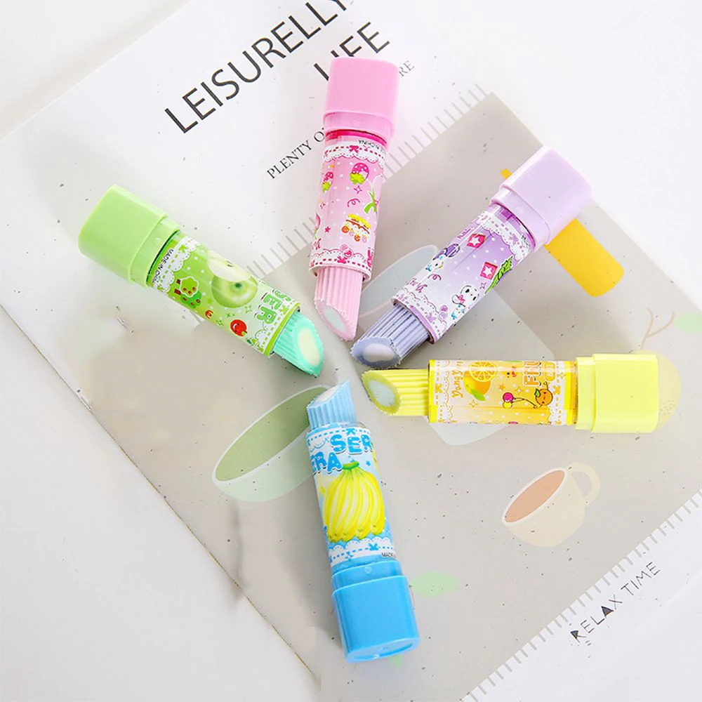 1Pc Creative Lipstick Rotary Rubber Eraser Kawaii Pencil Correction Eraser Stationery Children Gift School Supplies Random Color
1Pc Creative Lipstick Rotary Rubber Eraser Kawaii Pencil Correction Eraser Stationery Children Gift School Supplies Random Color