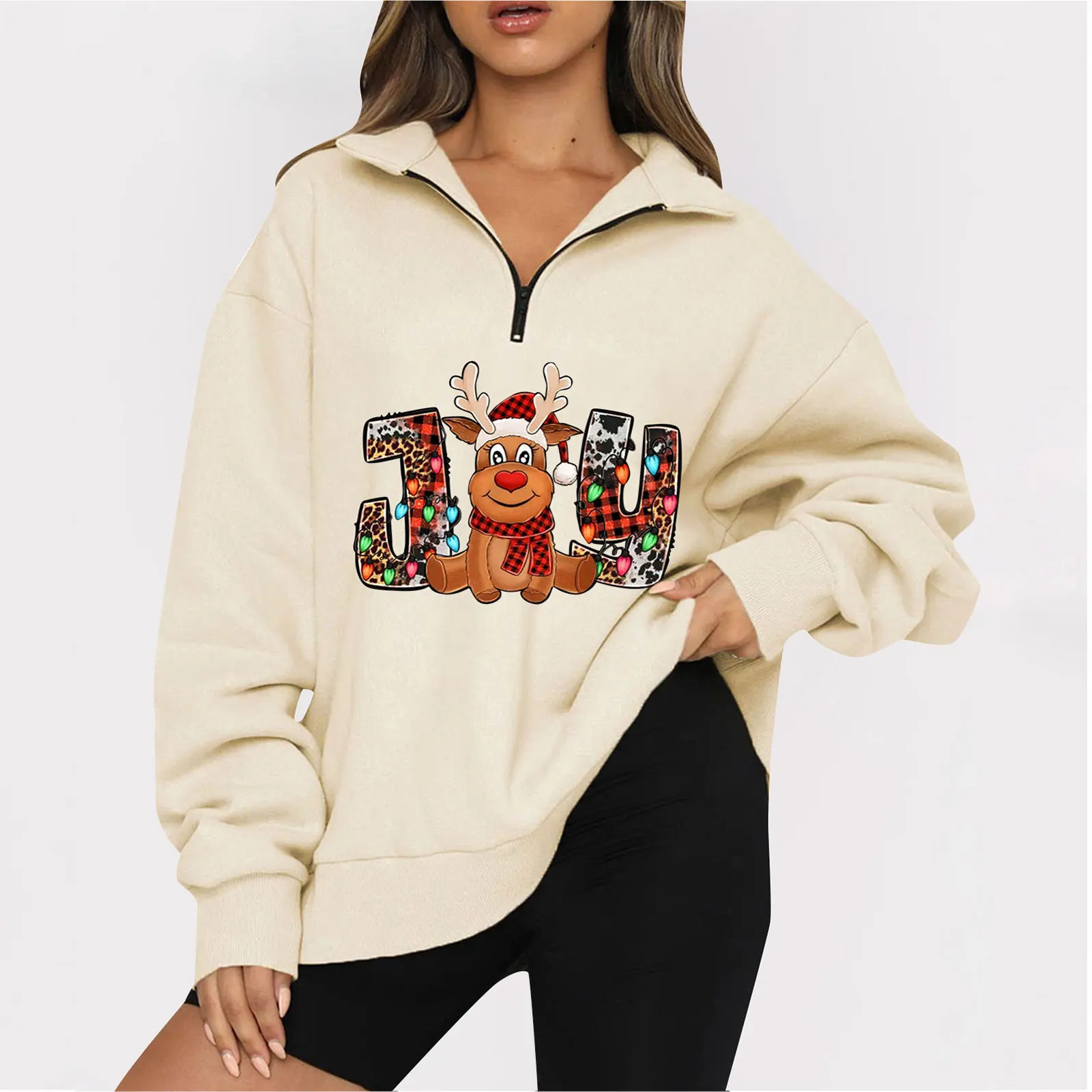 Merry Christmas Sweatshirt for Women Oversized Half Zip Pullover Christmas Leopard Tree Graphic Long Sleeve Lightweight Sweatshi
Merry Christmas Sweatshirt for Women Oversized Half Zip Pullover Christmas Leopard Tree Graphic Long Sleeve Lightweight Sweatshi