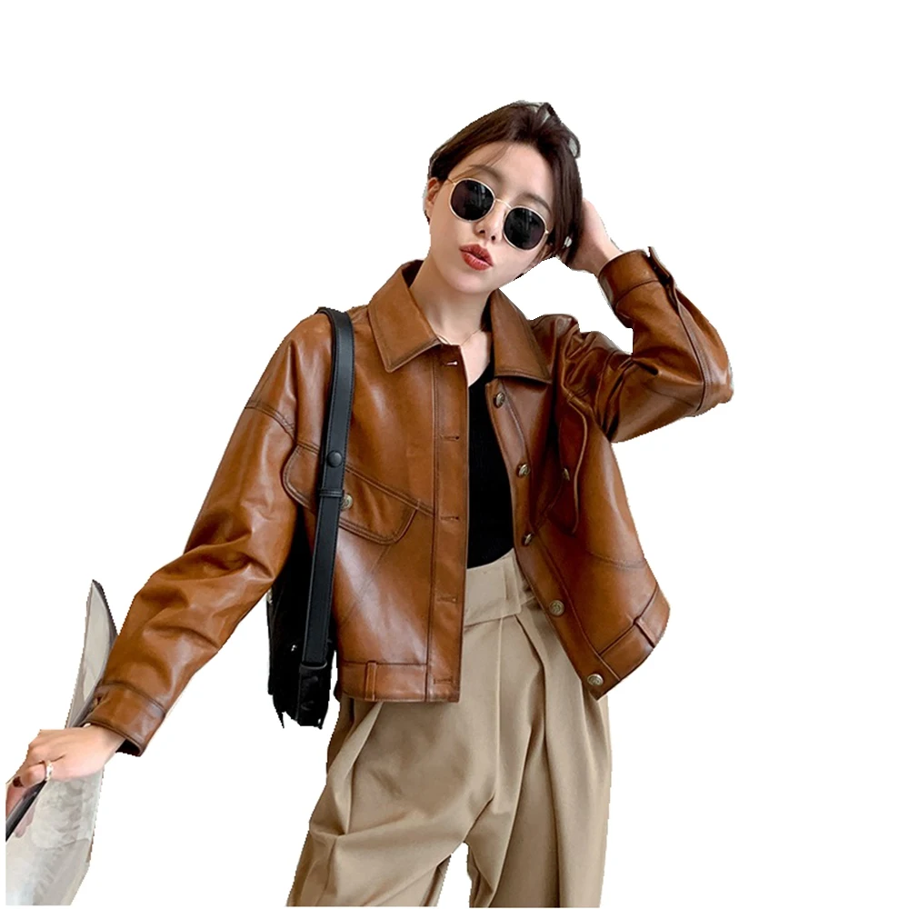 Женская замшевая куртка из натуральной овечьей кожи, весна-лето, верхняя одежда, пальто LF2346BM
Женская замшевая куртка из натуральной овечьей кожи, весна-лето, верхняя одежда, пальто LF2346BM