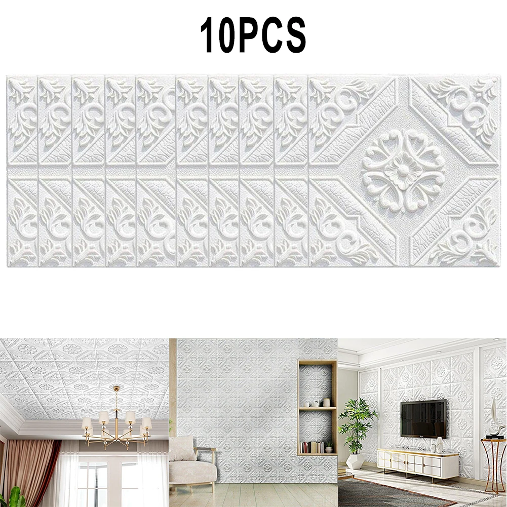 10PCS 35CM 3D Wall-Paper Self Adhesive Waterproof Foam Panel Tile Brick Wall Sticker Home Living Room Bedroom DIY Decoration
10PCS 35CM 3D Wall-Paper Self Adhesive Waterproof Foam Panel Tile Brick Wall Sticker Home Living Room Bedroom DIY Decoration