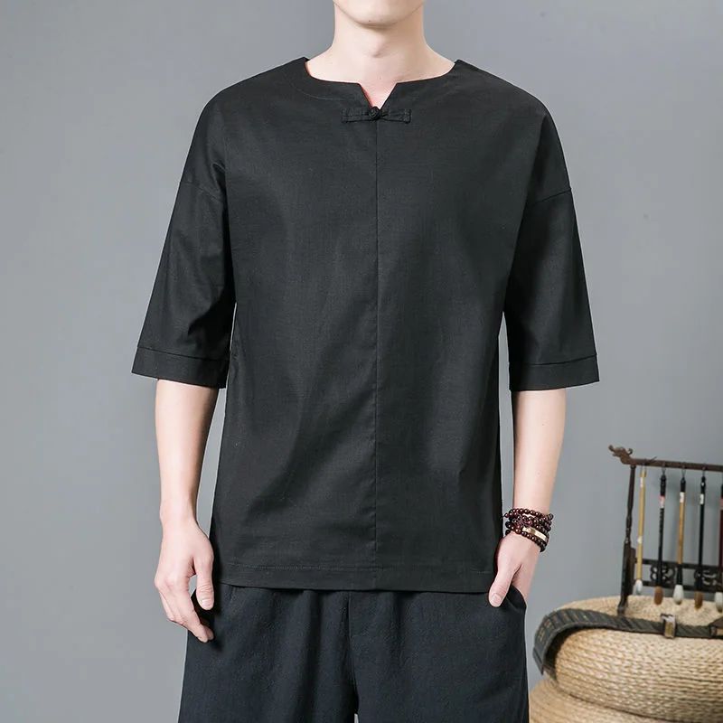 MrGB Cotton Linen Button Men's T-shirt Chinese Style 2023 Summer Short Sleeve Solid Color Male Vintage Oversized Top Tees
MrGB Cotton Linen Button Men's T-shirt Chinese Style 2023 Summer Short Sleeve Solid Color Male Vintage Oversized Top Tees