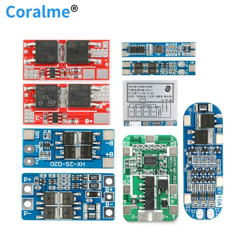 1S 2S 3S 4S 6S Li-ion Lithium Battery Protection Board 18650 Charger Module Board PCB BMS Protection Board Lipo Cell Module
1S 2S 3S 4S 6S Li-ion Lithium Battery Protection Board 18650 Charger Module Board PCB BMS Protection Board Lipo Cell Module
