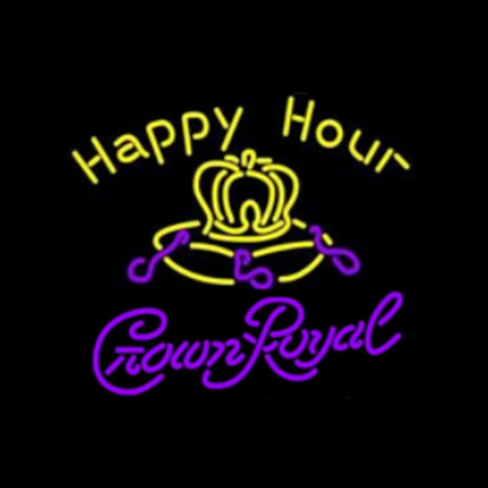HAPPY HOUR Crown Royal Custom Handmade Real Glass Tube Beer Bar Motel Advertise Commercial Decoration Display Neon Sign 24"X 24"
HAPPY HOUR Crown Royal Custom Handmade Real Glass Tube Beer Bar Motel Advertise Commercial Decoration Display Neon Sign 24"X 24"