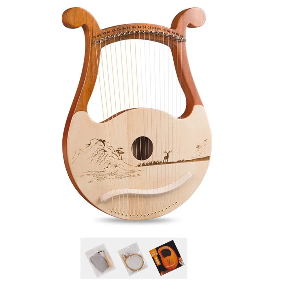 19-струнный музыкальный инструмент Lyre Harp из красного дерева с запасными струнами, гаечный ключ для тюнинга музыкальных любителей, начинающи...
19-струнный музыкальный инструмент Lyre Harp из красного дерева с запасными струнами, гаечный ключ для тюнинга музыкальных любителей, начинающи...