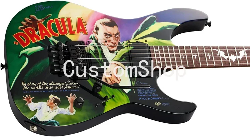 

Handwork kirk Hammett LTD KH-3 Karloff Mummy Dracula Electric Guitar Custom Painted & Airbrushed by Eye Kandi, EMG Pickups,
