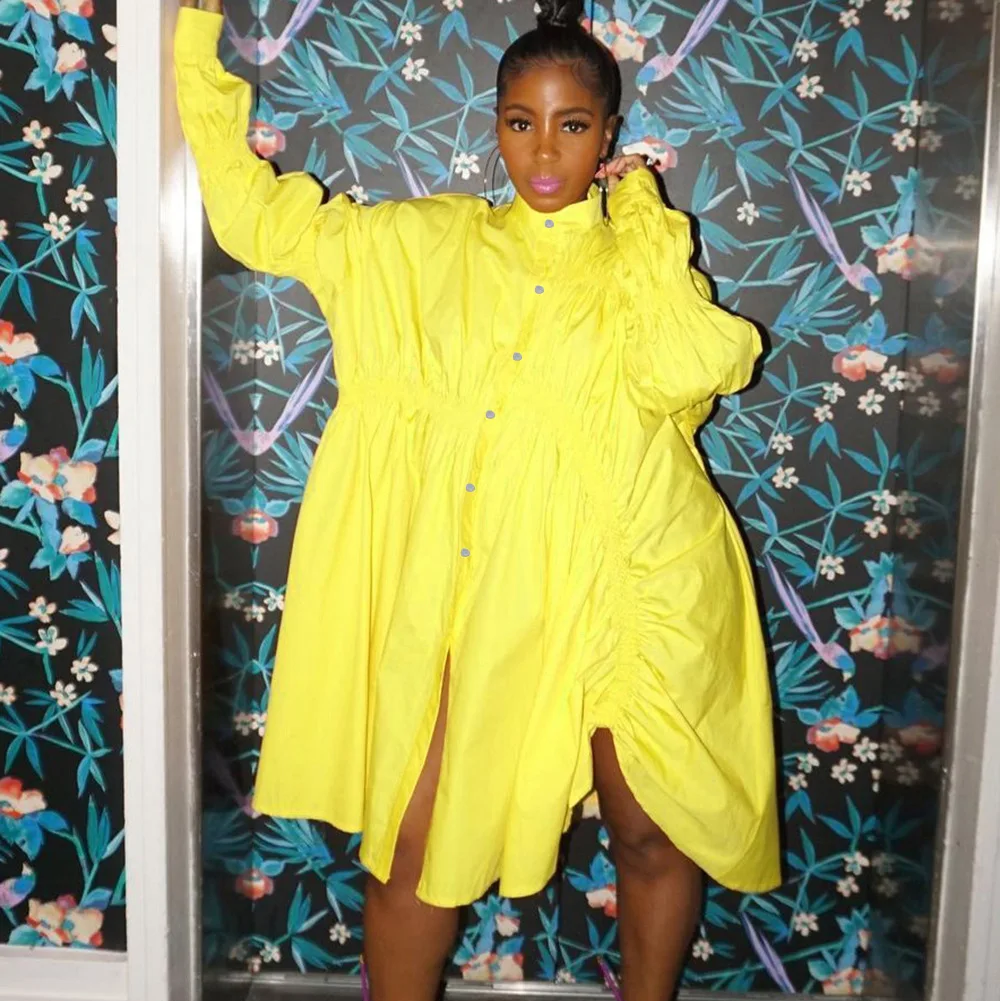 LIZHILIZHI 2022 Summer Fashion Solid Color Pleated Shirt Dress Individual Loose Dress African Plus Size Women Casual Dating
LIZHILIZHI 2022 Summer Fashion Solid Color Pleated Shirt Dress Individual Loose Dress African Plus Size Women Casual Dating