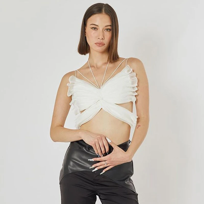 2022 Summer New Women Bow Sexy Strap Camis Sleeveless Hollow Out Short Cropped Top Slim Spaghetti White Push Up Camisoles
2022 Summer New Women Bow Sexy Strap Camis Sleeveless Hollow Out Short Cropped Top Slim Spaghetti White Push Up Camisoles