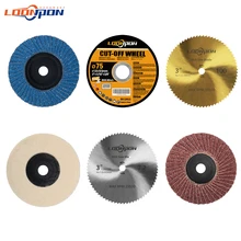 1Pc 75mm Cutting Disc Angle Grinder Wheel Sanding Polishing Abrasive Tool Wood Metal Circular Saw Blade Flat Flap Grinding Wheel