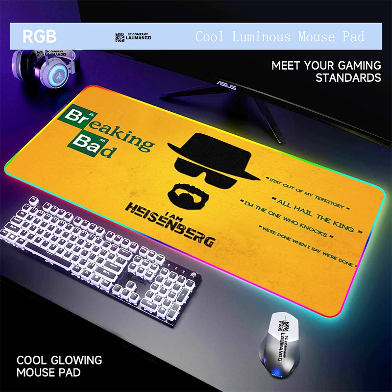 RGB Mouse Pad With Backlight Computer Mausepad Gamer Breaking Bad Large Gaming Mousepad Accessories Mats Keyboard Mat Varmilo
RGB Mouse Pad With Backlight Computer Mausepad Gamer Breaking Bad Large Gaming Mousepad Accessories Mats Keyboard Mat Varmilo