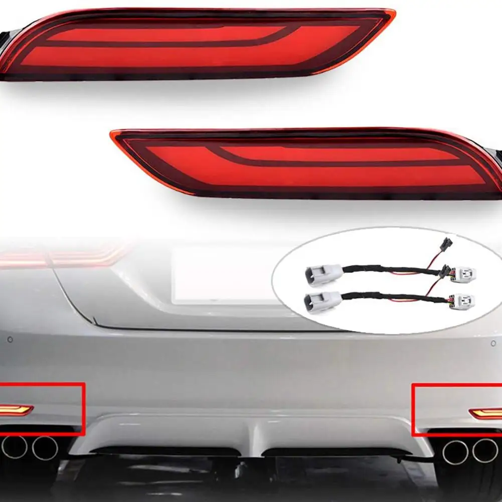 1 Pair Rear Bumper Taillight LED Fog Lamp Running Brake Turn Signal (left + Right) Compatible for Toyota 2018-2020 Camry 12V
1 Pair Rear Bumper Taillight LED Fog Lamp Running Brake Turn Signal (left + Right) Compatible for Toyota 2018-2020 Camry 12V
