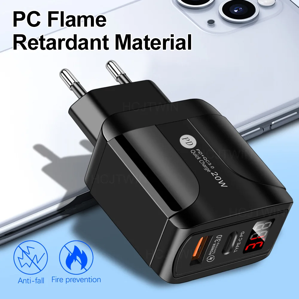 PD 20W USB Type C Wall Charger for iPhone Samsung Xiaomi Huawei EU/US/UK Plug Quick Charge Travel Chargers Power Adapter
PD 20W USB Type C Wall Charger for iPhone Samsung Xiaomi Huawei EU/US/UK Plug Quick Charge Travel Chargers Power Adapter