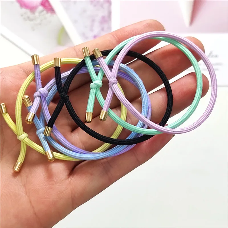 

12PCS/LOT Candy Colors Tie Knot Elastic Hair Bands For Girls Seasons Simplicity Scrunchy Korean Kids Hair Accessories For Women
