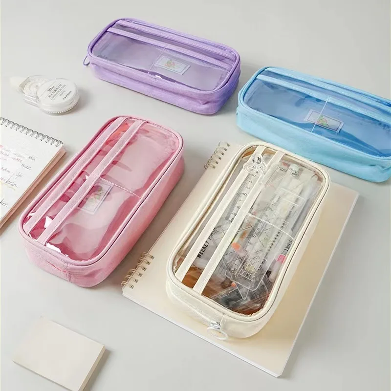 Big Capacity Pencil Case Transparent Pencils Bag Box PVC Multi Layer Storage Pouch Office School Stationery Supplies
Big Capacity Pencil Case Transparent Pencils Bag Box PVC Multi Layer Storage Pouch Office School Stationery Supplies