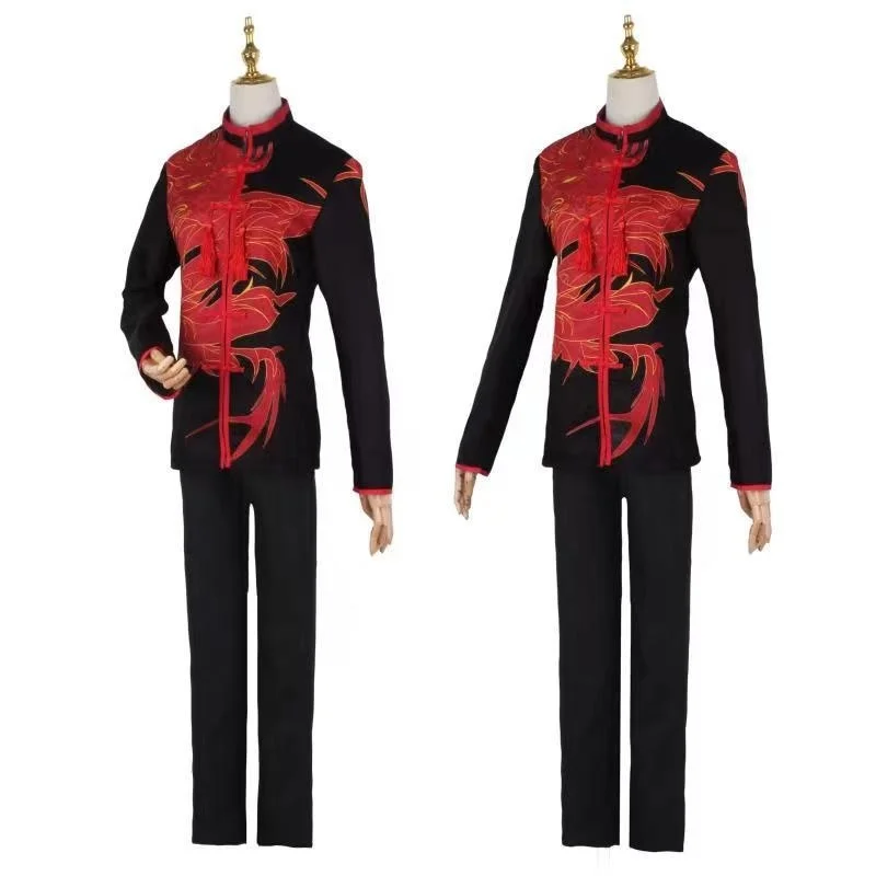 Chinese Novel Dumb House Male Cosplay Costume 2022 Red Dragon Tangsuit Traditional Chinese Clothing for Men Tops Pants Vintage
Chinese Novel Dumb House Male Cosplay Costume 2022 Red Dragon Tangsuit Traditional Chinese Clothing for Men Tops Pants Vintage
