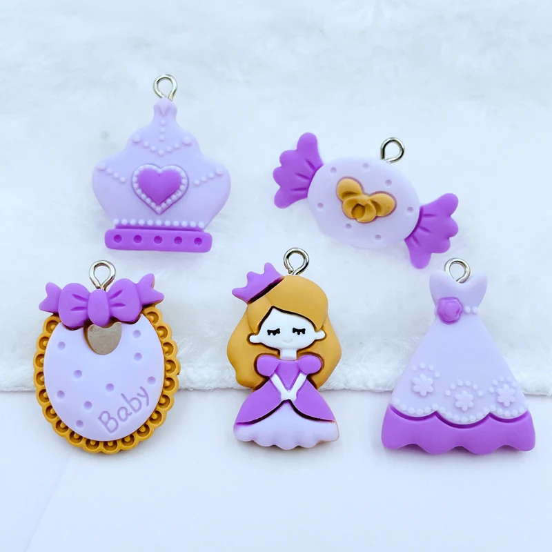 10 Pcs New Kawaii Lovely Purple Princess Candy Resin Wedding Charms For Earring Necklace Pendant Jewelry Findings Making E10
10 Pcs New Kawaii Lovely Purple Princess Candy Resin Wedding Charms For Earring Necklace Pendant Jewelry Findings Making E10