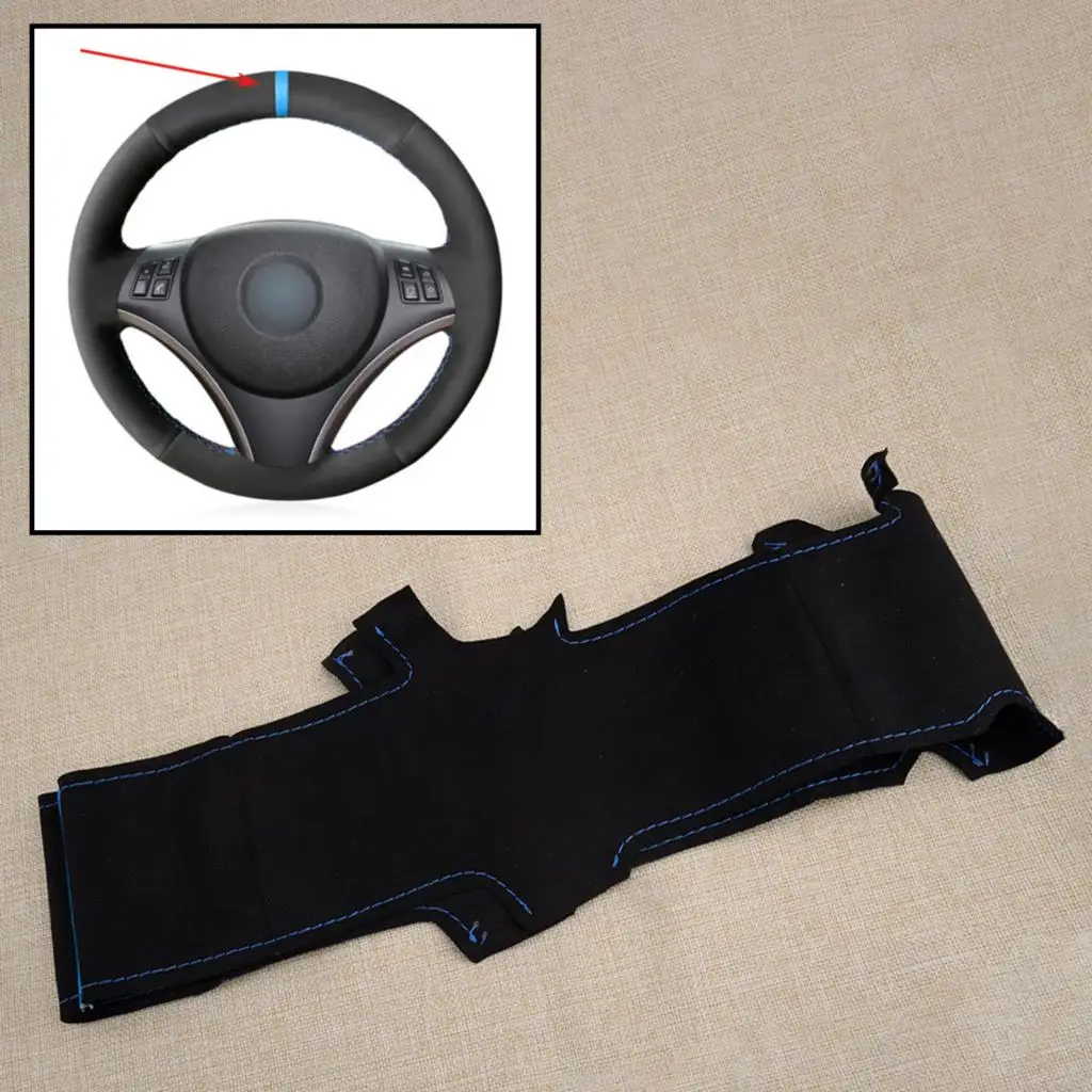 Чехол рулевого колеса автомобиля Wrap DIY ручной набор для шитья замшевая кожа подходит для BMW E90 E91 E92 E93 X1 E84 E87 черная с синей полосой
Чехол рулевого колеса автомобиля Wrap DIY ручной набор для шитья замшевая кожа подходит для BMW E90 E91 E92 E93 X1 E84 E87 черная с синей полосой