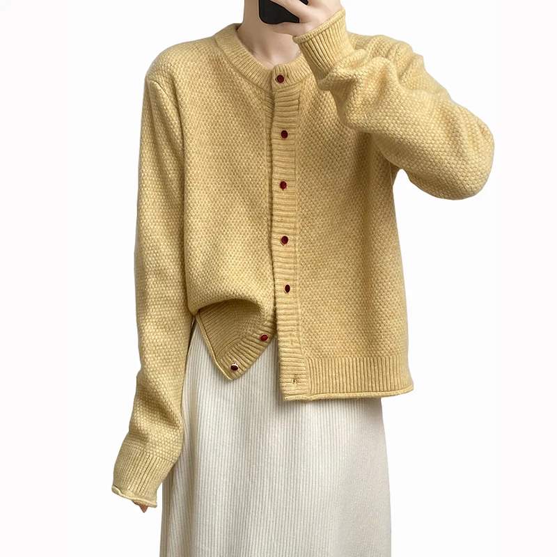 Autumn Loose Outwear Women's Sweater Coat Casual O Neck Knit Cardigan Jackets Female Solid Color Soft Knitwear Tops 2023
Autumn Loose Outwear Women's Sweater Coat Casual O Neck Knit Cardigan Jackets Female Solid Color Soft Knitwear Tops 2023