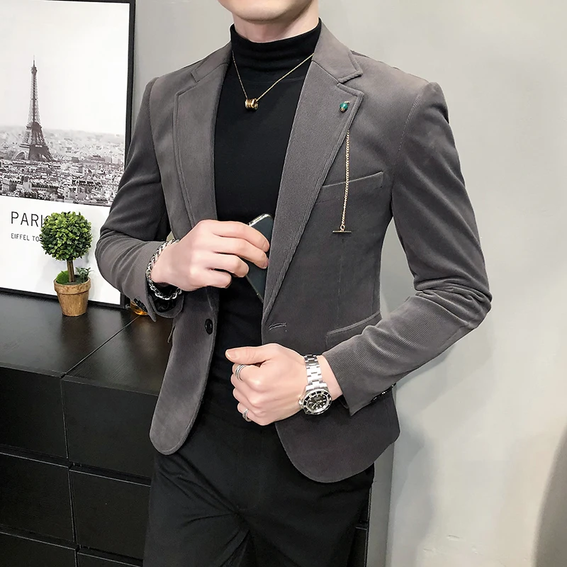 2022Male Trendy Business Blazers Men Spring Autumn Solid Color Single Button Formal Suit Work Daily Casual Brand Clothing Jacket
2022Male Trendy Business Blazers Men Spring Autumn Solid Color Single Button Formal Suit Work Daily Casual Brand Clothing Jacket