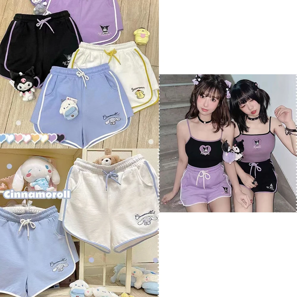 Kuromi Mymelody Cinnamoroll шорты «Аниме» Kawaii, Повседневные Удобные Свободные спортивные брюки с высокой талией, впитывающие пот, подарок для девушек
Kuromi Mymelody Cinnamoroll шорты «Аниме» Kawaii, Повседневные Удобные Свободные спортивные брюки с высокой талией, впитывающие пот, подарок для девушек