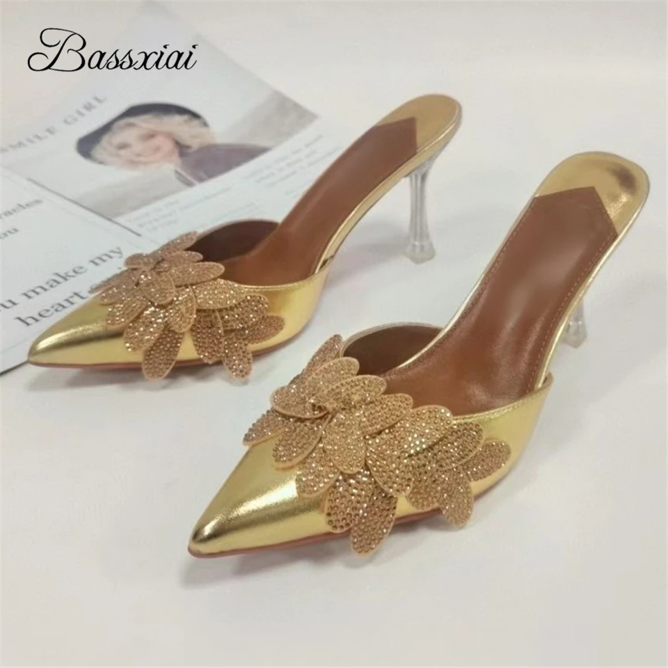 Luxury Rhinestone Diamond Flower Sandals Women Sexy Pointed Toe Clear High Heel Slingbacks Slim Summer Mules
Luxury Rhinestone Diamond Flower Sandals Women Sexy Pointed Toe Clear High Heel Slingbacks Slim Summer Mules