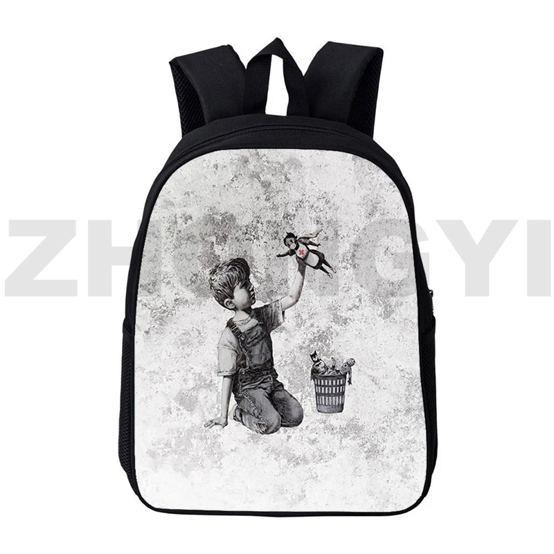 Art Designer Rebel Banksy 3D Print Backpacks 12/16 Inch Canvas Mens Bookbag Graffiti Artist Cartoon Japanese Bag Waterproof Bags
Art Designer Rebel Banksy 3D Print Backpacks 12/16 Inch Canvas Mens Bookbag Graffiti Artist Cartoon Japanese Bag Waterproof Bags