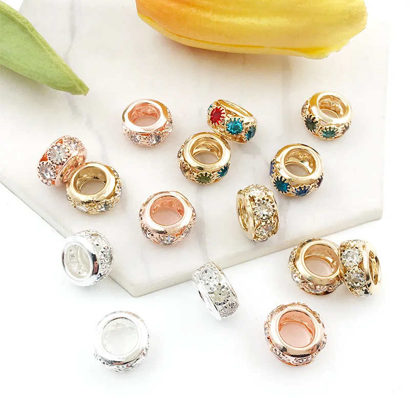 20pcs Brand Rhinestone Silver Color Rose KC Bracelet Charm Big Hole Loose Spacer Bead For Jewelry Making Diy Accessories Supply
20pcs Brand Rhinestone Silver Color Rose KC Bracelet Charm Big Hole Loose Spacer Bead For Jewelry Making Diy Accessories Supply