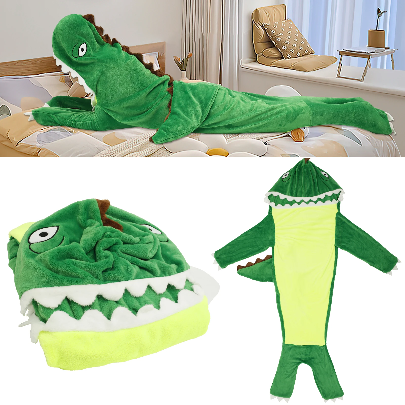 Женская толстовка, супермягкое удобное фланелевое одеяло для взрослых с динозавром, мультяшный термоспальный мешок
Женская толстовка, супермягкое удобное фланелевое одеяло для взрослых с динозавром, мультяшный термоспальный мешок