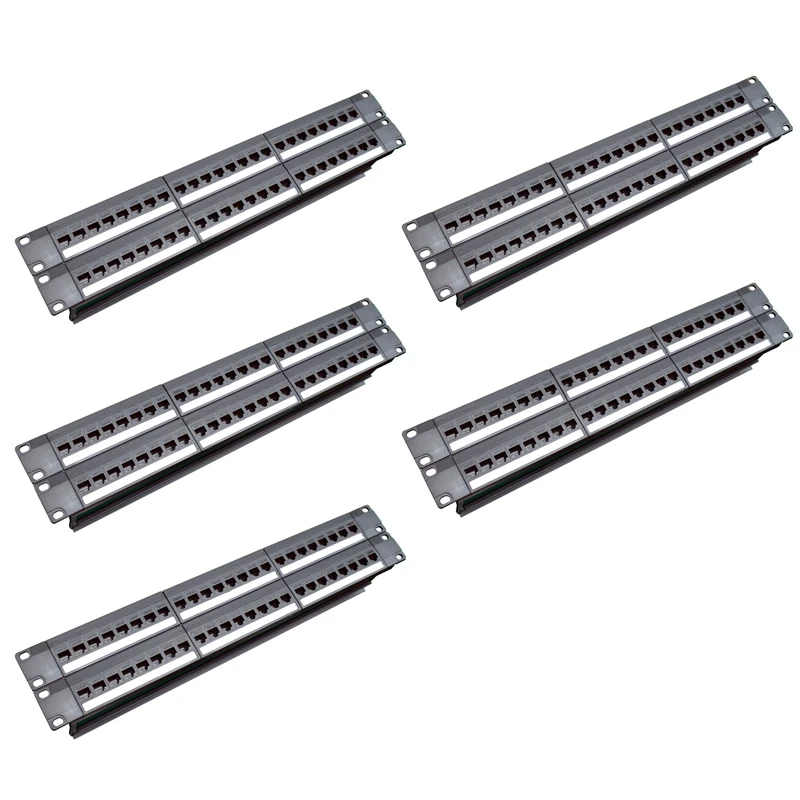 5X 19Inch 1U Cabinet Rack Pass-Through 24 Port CAT6 Patch Panel RJ45 Cable Adapter Keystone Jack Modular Frame
5X 19Inch 1U Cabinet Rack Pass-Through 24 Port CAT6 Patch Panel RJ45 Cable Adapter Keystone Jack Modular Frame