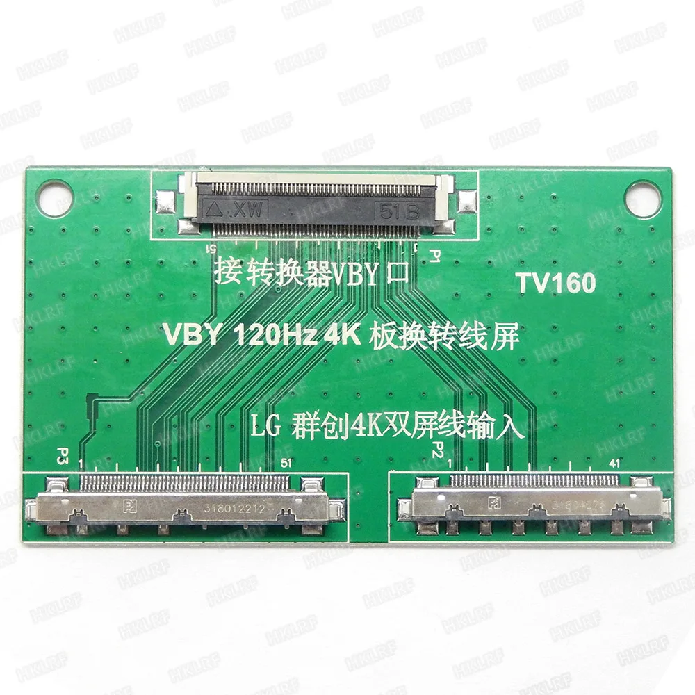 TV160-LVDS плата связи преобразования для 7th VBY 120Hz 4K 51Pin двойной экран ввода интерфейса
TV160-LVDS плата связи преобразования для 7th VBY 120Hz 4K 51Pin двойной экран ввода интерфейса
