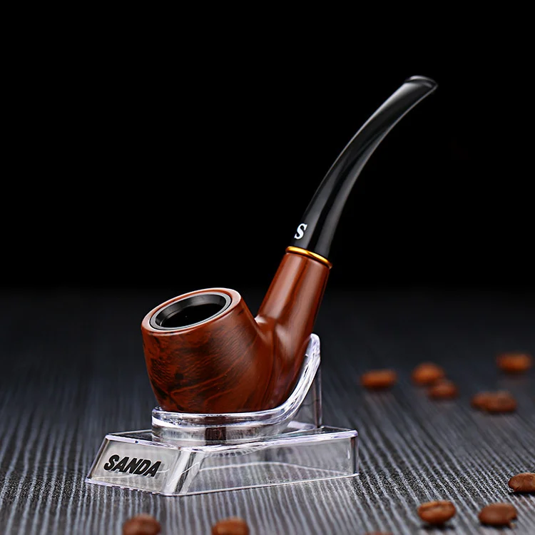 Bakelite Hand Curved Handle Cigarette Fittings Classic Curved 9mm Filter Element Pipe Men's Solid Wood Pipe
Bakelite Hand Curved Handle Cigarette Fittings Classic Curved 9mm Filter Element Pipe Men's Solid Wood Pipe