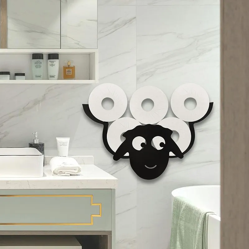 Sheep Rack Toilet Paper Holders Metal Wall Mount Bracket Paper Roll Organizer Kitchen Bathroom Storage Racks Shelf 
Sheep Rack Toilet Paper Holders Metal Wall Mount Bracket Paper Roll Organizer Kitchen Bathroom Storage Racks Shelf