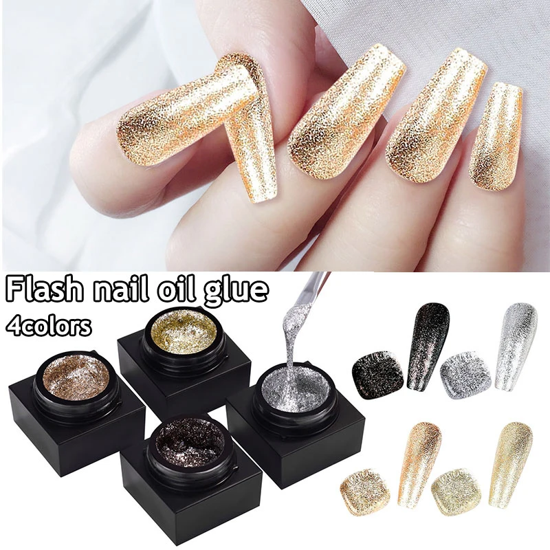4 Colors Glitter Gel Nail Art Reflective Painting Platinum Nail Varnish Soaf Off UV Gel Polish DIY Manicure Tool Nail Art Glue
4 Colors Glitter Gel Nail Art Reflective Painting Platinum Nail Varnish Soaf Off UV Gel Polish DIY Manicure Tool Nail Art Glue